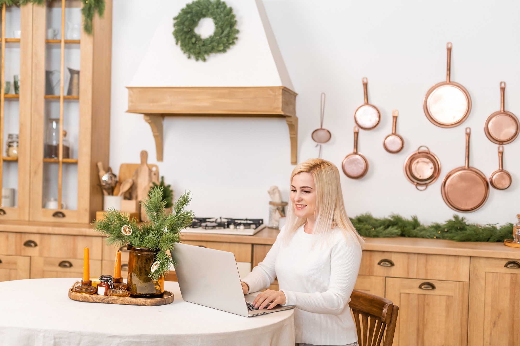 Studio kitchen with natural light