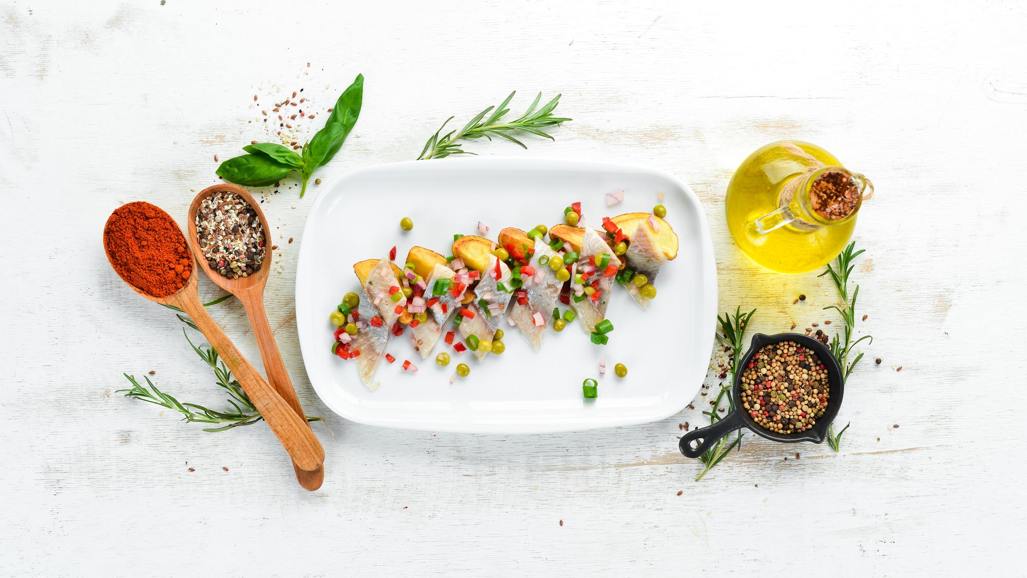 Colorful plated starter
